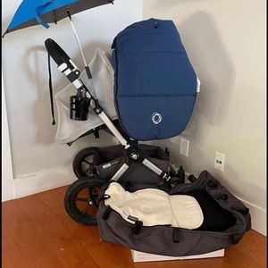 Bugaboo stroller with accessories